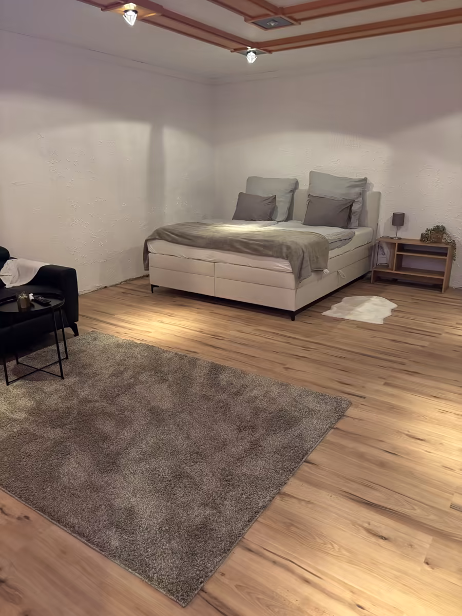 Schlafzimmer der Ferienwohnung in Nandlstadt